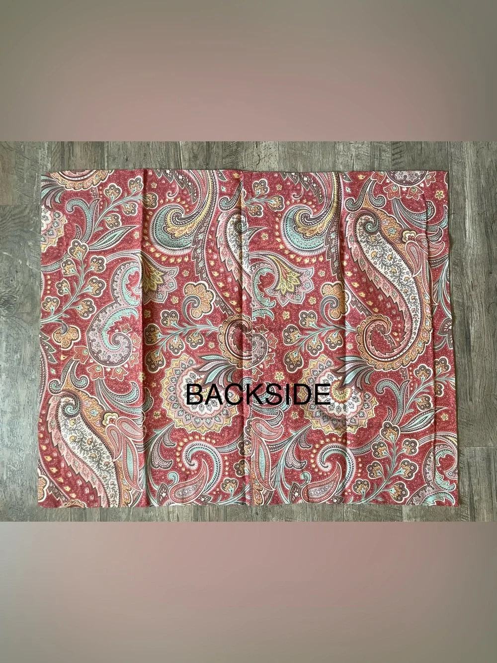 Ralph Lauren Pirouette Bohemian Red Paisley Pillow Sham Cotton Standard Sz